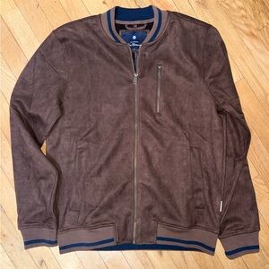 Men's Ben Sherman Suede Brown Bomber Jacket